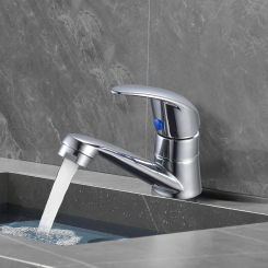 A Piece of Alloy Bathroom Basin Sink Faucet, Single Cold Water Kitchen Faucet, Washbasin Sanitary Ware Faucet