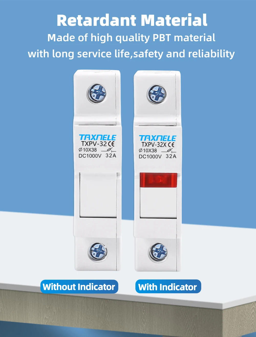 Description Picture 4 of item1P DC Fuse Holders Solar PV 10*38mm 1000V Photovoltaic System Protection Short Circuit Protector gpV