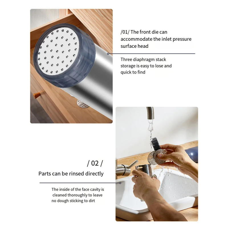 Description Picture 6 of itemUSB Cordless Electric Pasta Maker Machine Automatic Pasta Noodle Maker Portable 3/5 Molds for Home Kitchen Gadget 제면기 국수기계 파스타