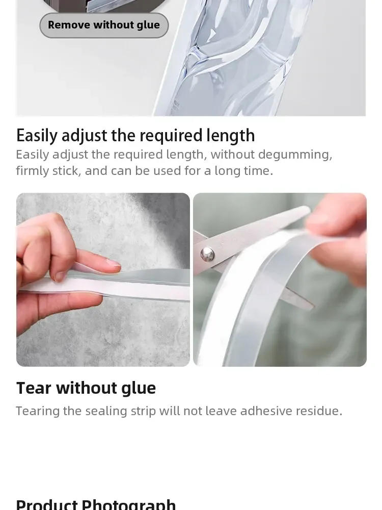 Description Picture 6 of itemWaterproof Door Bottom Windproof Sticker Tape Soundproof Glass Door 25mmx5m Window Insulation Adhesives Sealers Hardware