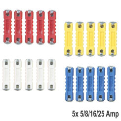 Classic Car Auto Fuses Kit 5A 8A 16A 25A Assortment Ceramic Continental Car Electrical Equipment Fuse Torpedo Type