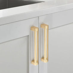 Minimalism Gold Solid Brass Cabinet Long Handles Furniture Drawer Pulls Drawer T Bar Kitchen Pulls Furniture Handle Hardware