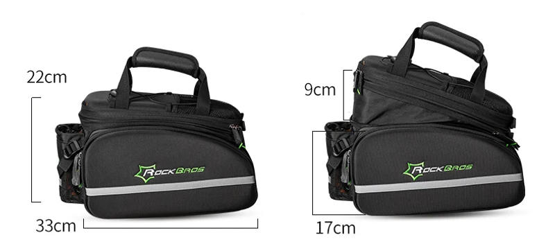 Description Picture 3 of itemROCKBROS Bicycle Bag MTB Bike Rack Trunk Waterproof Pannier Bike Multifunctional 35L Large Capacity Travel Bag Bike Accessories