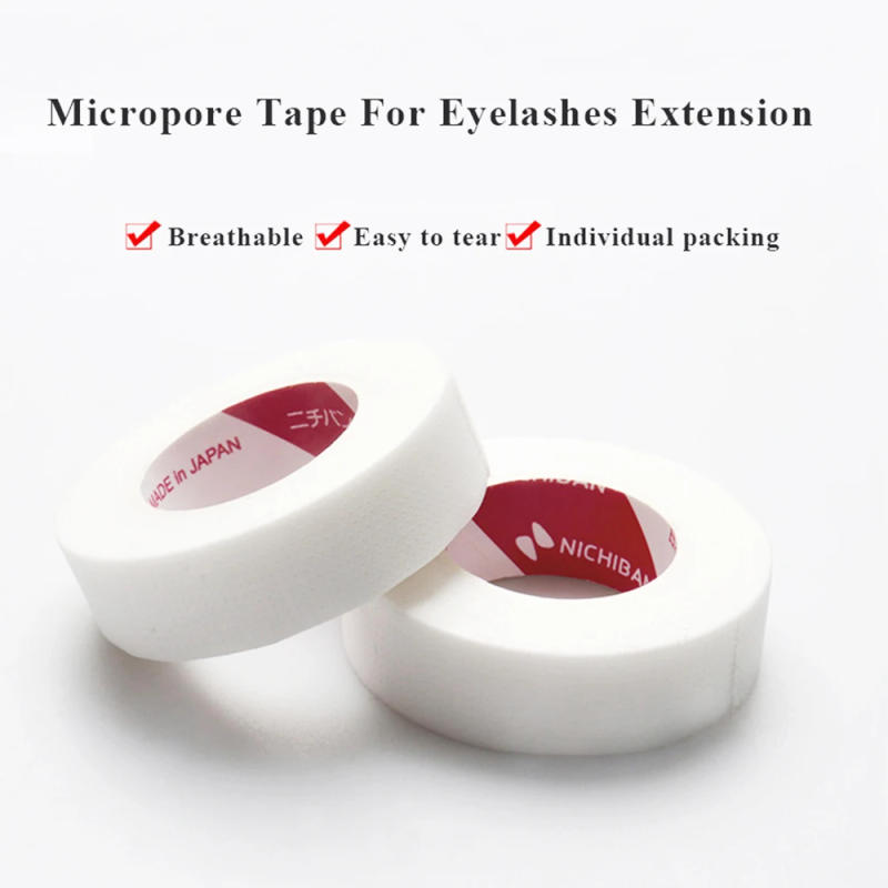 Description Picture 2 of item2/5Rolls Eyelash Extension Tape Under Eye Patches White Paper Breathable Easy To Tear Micropore Tape for Eyelashes Lash Tools 9M