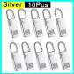 Silver 10Pcs