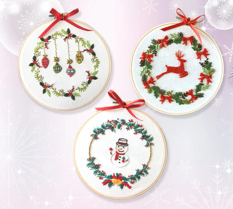 Description Picture 3 of itemChristmas Decoration Embroidery Starter Kit Three-Dimensional DIY Full Range Pattern Cross Stitch Kit
