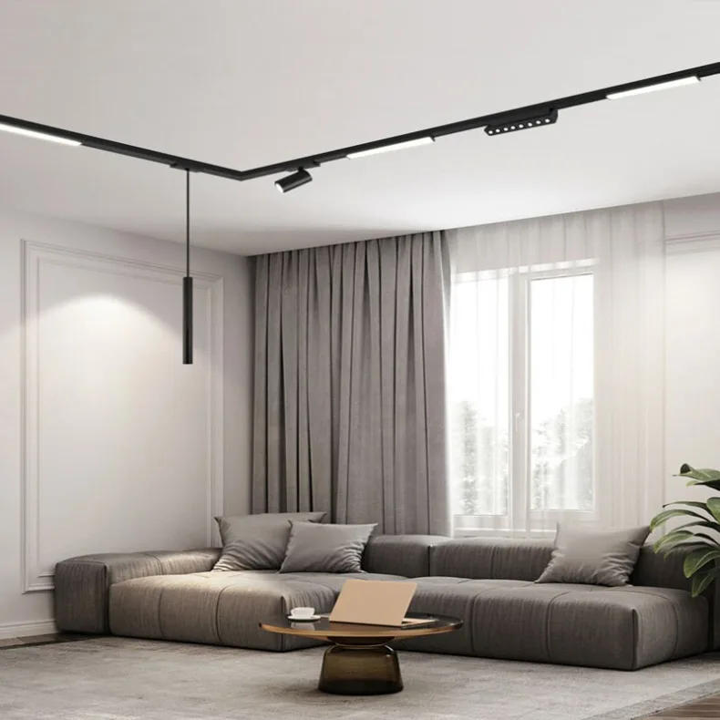 Description Picture 2 of itemMagnetic Track Lighting Ceiling Led Lights Guide House Living Room Decor Without Main Light Clothes Store Floodlight Spotlight