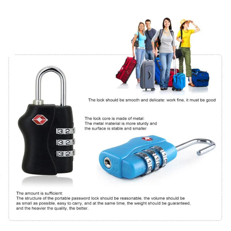 Description Picture 5 of itemAnti-Theft Cable Luggage Lock Portable Smart Combination Lock Padlock with Steel Cable Customs Code Lock TSA Customs Lock