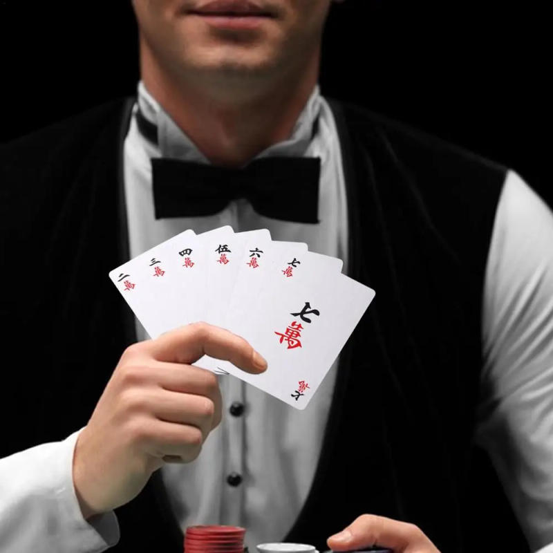 Description Picture 4 of item144 Cards/Set Mahjong Playing Cards Board Game Travel Pokers Set Accessories For Family Gathering Party