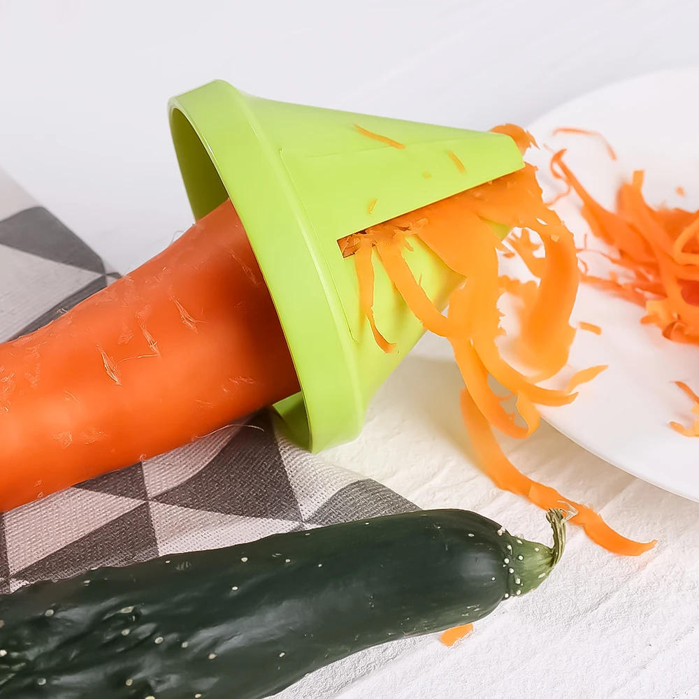 Description Picture 5 of itemMultifunction Vegetable Fruit Spiral Shredder Peeler Manual Potato Carrot Radish Rotating Grater Cutter Home Kitchen Accessories