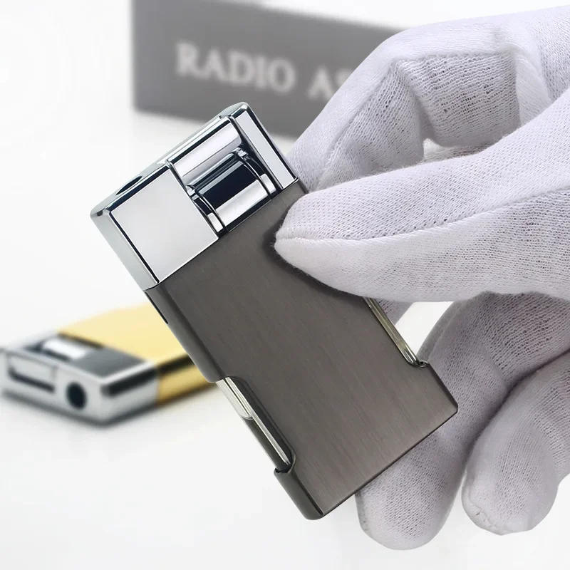 Description Picture 5 of itemButane Gas Lighter Cigarette Lighters Torch Smoking Accessories Portable Windproof Men Cool Gift Metal Inflatable Refill Flame