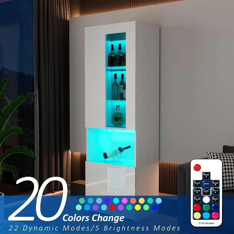 Description Picture 5 of item3 Piece Modern High Gloss Fireplace TV Stand + Bookcase Set Includes 68" TV Stand with 40" Fireplace, 2 X Bookcase w/ Doors