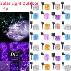 1 Pack Solar Lights Outdoor Waterproof Solar Fairy LED String Light With 8 Modes Twinkle Lights For Garden Party Wedding Decor