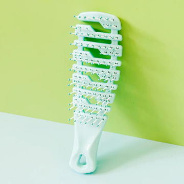 Gradient Hollow Out Hair Brush Scalp Massage Comb Hair Styling Detangler Wet Dry Curly Hair Fast Blow Drying Detangling Tool