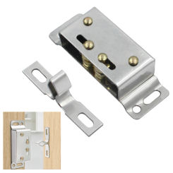 Double Roller Catch Stainless Steel Magnetic Cabinet Catches Hardware Fo Motorhomes Caravans Boats Etc