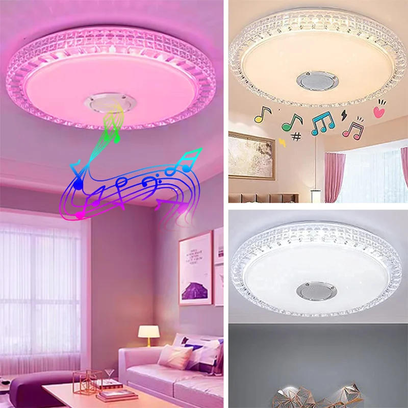 Description Picture 5 of itemLED Ceiling Light Smart App Control RGB Music Ceiling Lamp Bluetooth Speaker Indoor Living Recreation Room Bedroom Light110/220V