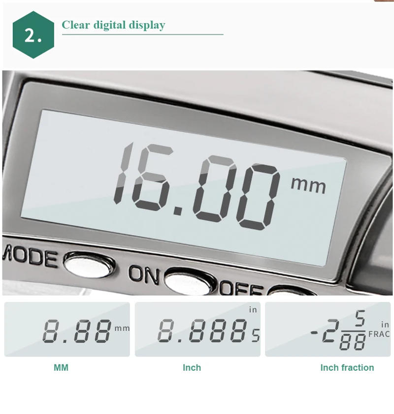 Description Picture 6 of itemFUJIWARA High-precision Digital Caliper  Fraction Display/Millimeters/Inches