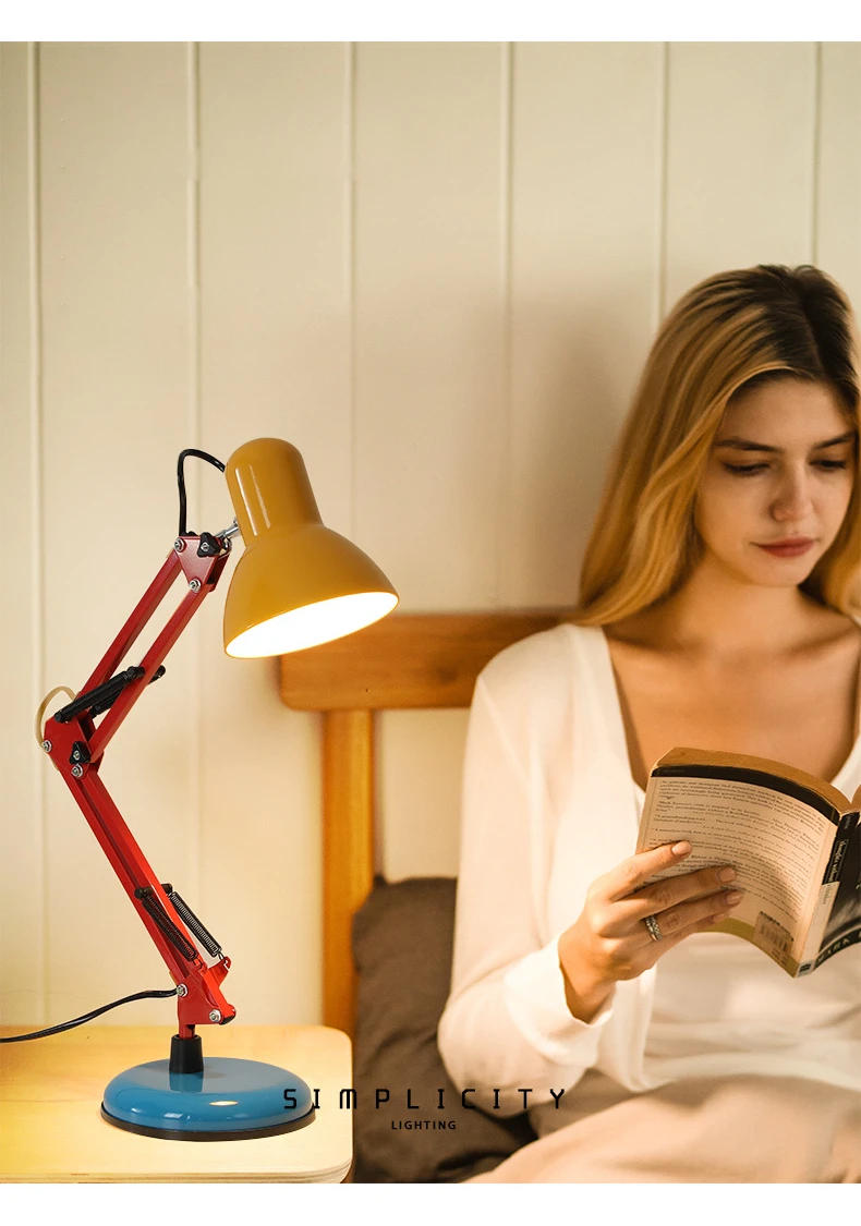 Description Picture 2 of itemMechanical Arm Decorative Art Floor Lamp Color Long Arm Telescopic Station Lamp Living Room Bedroom E27 Rotatable Lamp