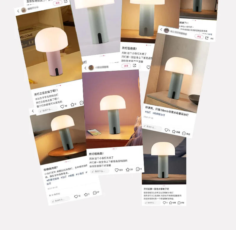 Description Picture 4 of itemMinimalist Mushroom Desk Lamp European Design Creative Night Light Charging Living Room Study Bedroom Bedhead Decorative Light