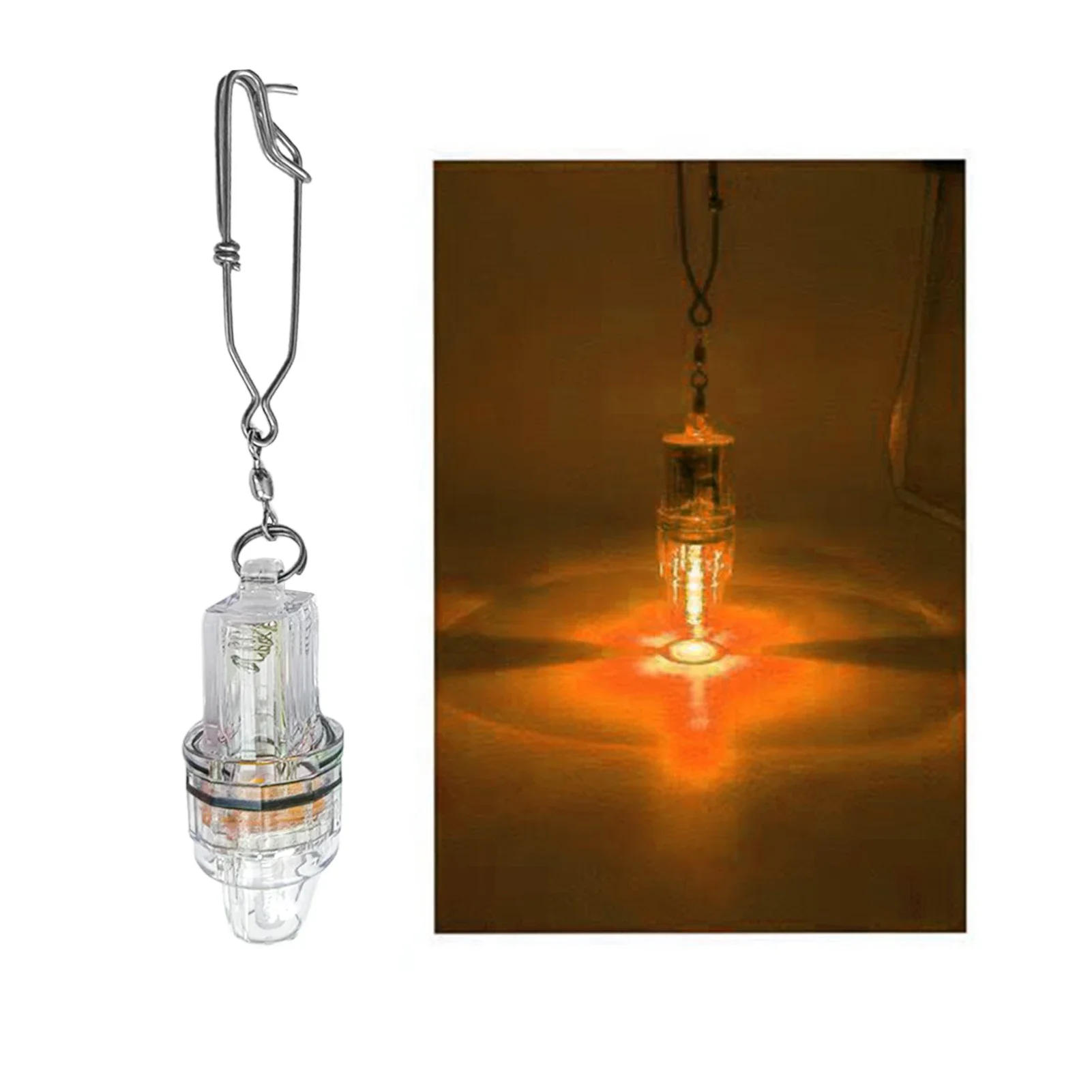 Description Picture 6 of item2pcs Fishing Lure Light LED Waterproof Fishing Light Attractants Deep Drop Fishing Lamp Bait Lure Equipment Accessories