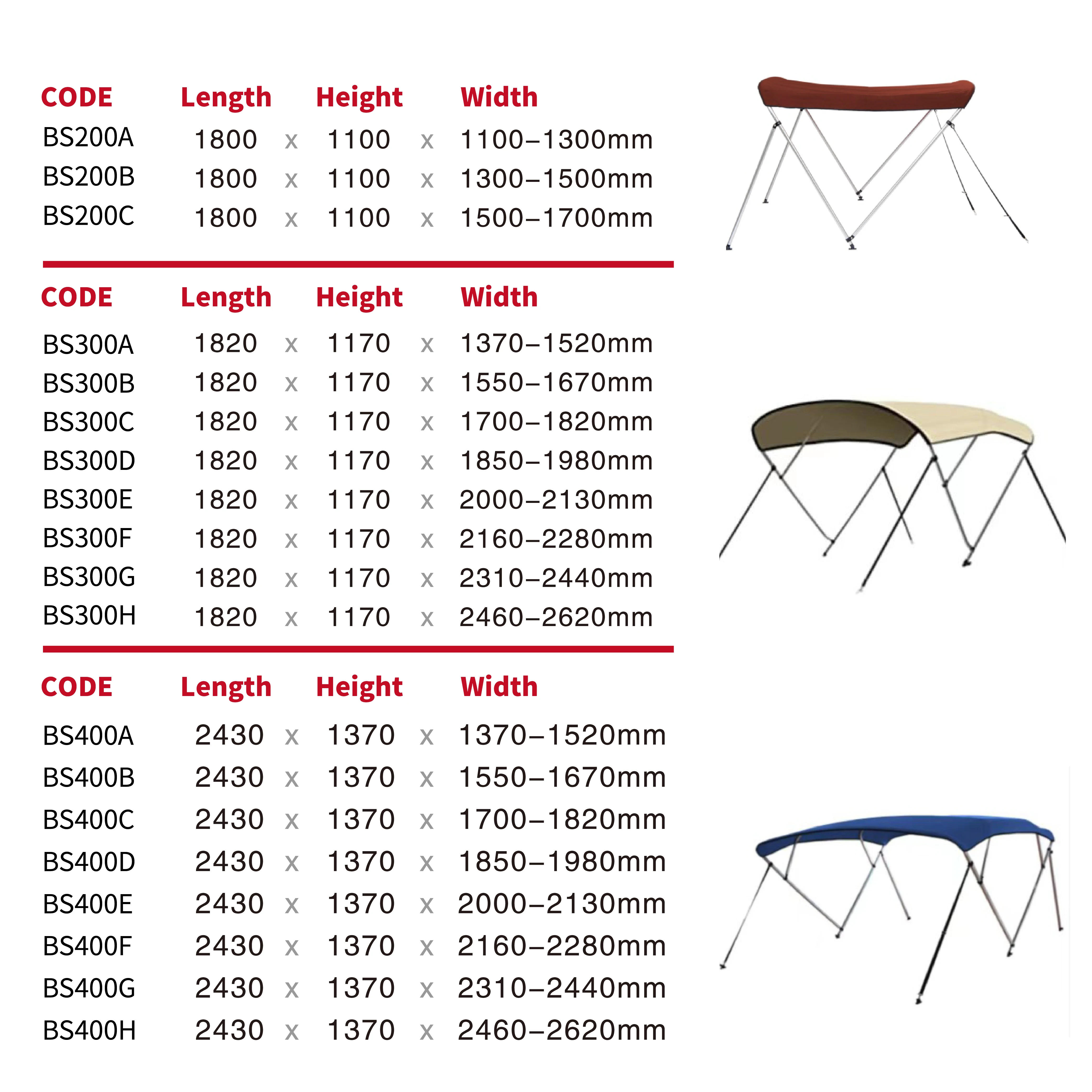 Description Picture 6 of itemBoat Bimini Top Sunshade Inflatable Rubber Fishing Boat Accessories Pontoon Yachting Parts Best Selling