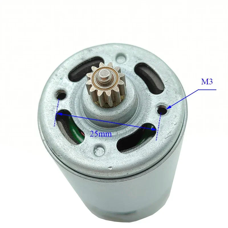 Description Picture 4 of itemRS-550 Motor 9 Teeth / 12 Teeth DC 10.8V 12V 14.4V 16.8V 18V 21V 25V High Speed Large Torque for Electric Hand Drill Garden Tool