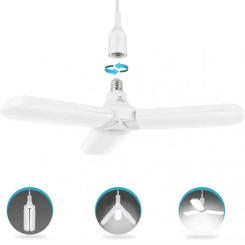 Foldable LED Garage Light E27 85-265V Home Ceiling Lamps 3/4 Blade Angle Adjustable Lights Lamp Cold/Warm White 3000-6500K