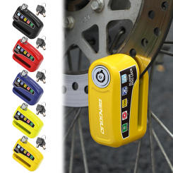 Motorcycle Alarm Wheel Disk Brake Lock Anti Theft Bicycle Alarm Disc Brake Electric Lock Waterproof for Bicycle Motor Scooter