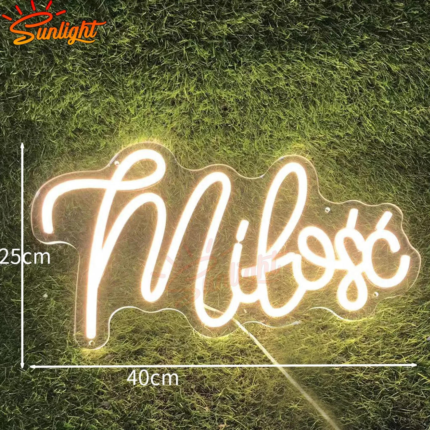 Description Picture 3 of itemLove Neon Sign Warm white Acrylic Lights Love USB with Dimmer for WeddingParty Business Beauty Salon Wall Decor
