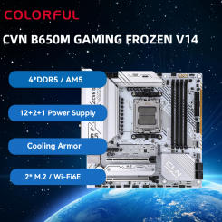 COLORFUL CVN B650M GAMING FORZNE V14 Motheboard 4xDDR5 2xM.2 with Cooling Armor Support Wifi 6E For AMD Ryzen 7 7800x3d R7 7700x