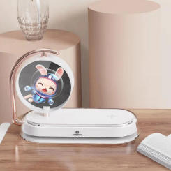 3D Holographic LED Advertising Lights with Wireless Charger Desk Lamp Touch Sensing Night Light 3D Holographic Drojector Lights