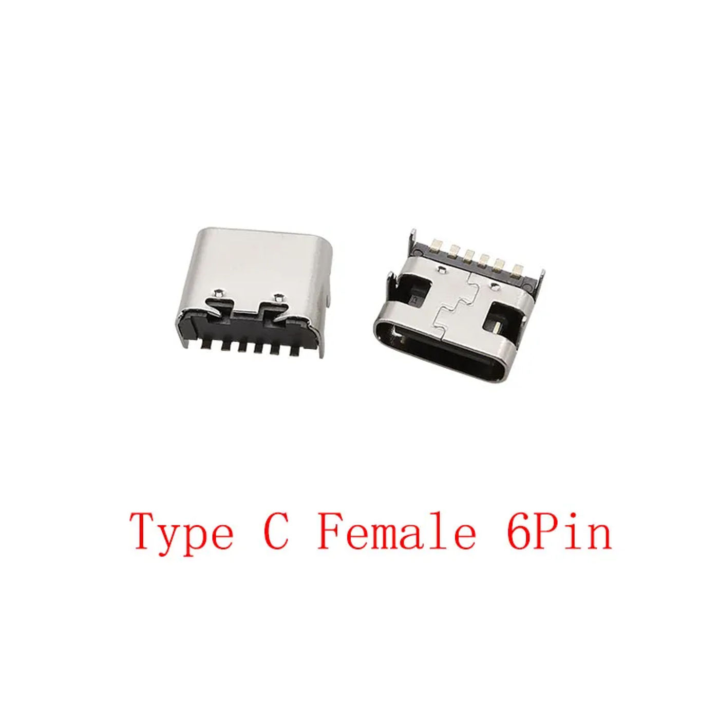Description Picture 4 of item10Pcs USB Type C Female Jack Charging Port Plugs 2/6/16 Pin Connector SMD PCB Soldering DIY Repair USB Type C Socket Adapter