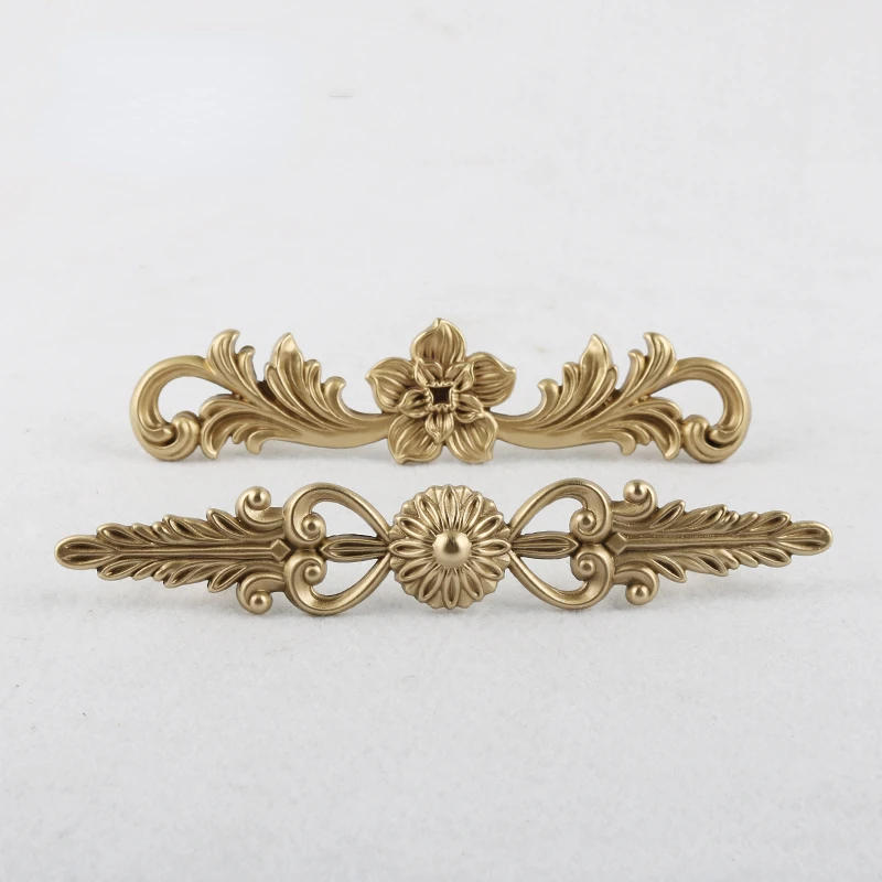 Description Picture 3 of itemBrass French Drawer Vintage European Pure Copper Wardrobe Kitchen Cabinet Handles and Pulls Furniture Handle Hardware