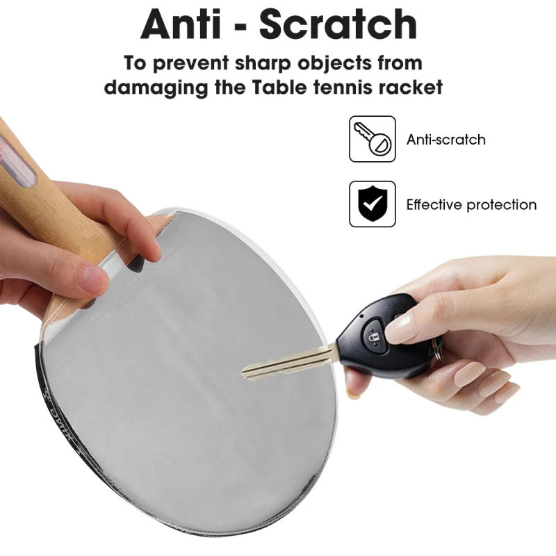 Description Picture 6 of item2/10pcs Table Tennis Protective Film Un-sticky Film Ping Pong Bat Protector Table Tennis Racket Astringent Paddle Bat Accessorie