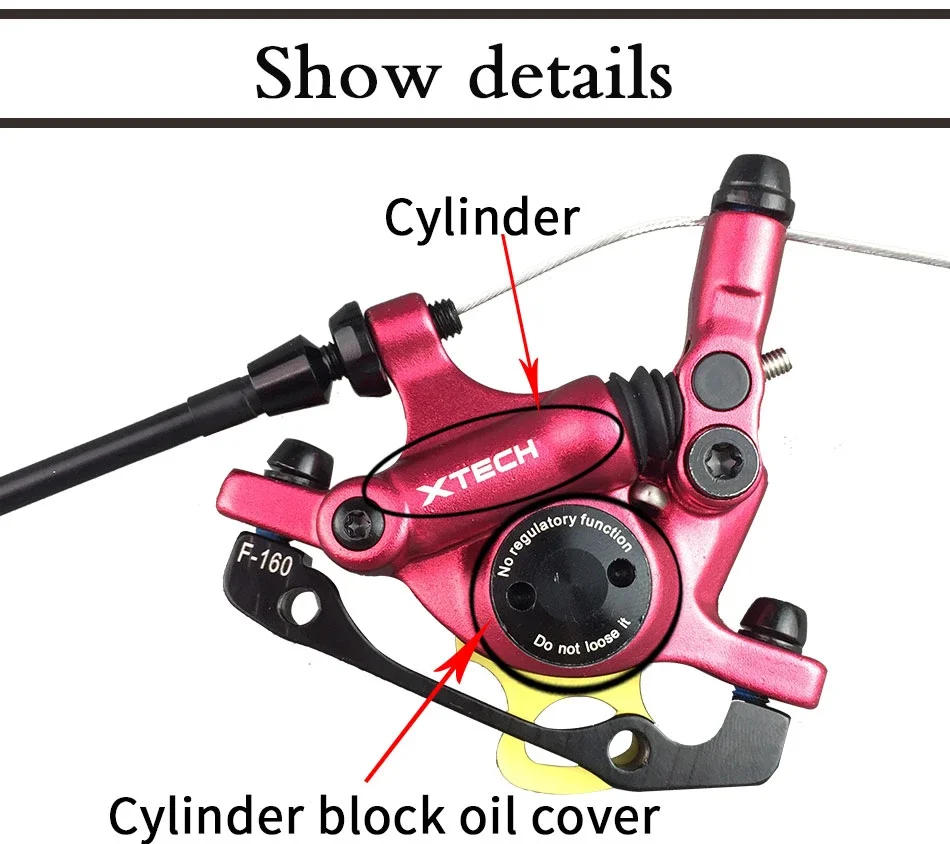 Description Picture 4 of itemZOOM XTECH HB100 MTB Colorful Hydraulic Line Pulling Disc Brakes Electric Folding Car Mountain Road Bike Line Pull Oil Brake