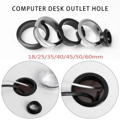 Hardware Zinc Alloy Organizer Buckle Line Cable Clamp Desk Table Cable Fastener Line Box Wire Hole Cover Computer Grommet