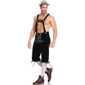 Ethnic Oktoberfest Costumes Adult Men Traditional Bavarian Beer Shorts Outfit Overalls Shirt Hat Suspenders Set Halloween Cloth