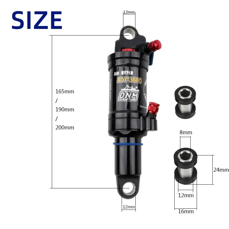 Description Picture 3 of item2025 NEW DNM AOY-36RC MTB Shock Abosorber 165mm 190mm 200mm Soft Tail Manual Control Lockable Rebound Bicycle Air Rear Shock