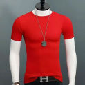 Summer Polo Shirt High-End Stripe Contrast Color New Short Sleeve Non-Marking Casual Lapels Business Thin Men's Wear W41