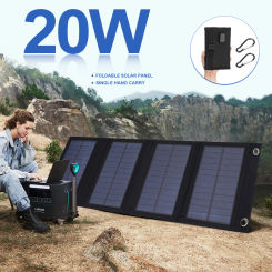 SMARAAD 20W Monocrystalline Silicon Solar Panels Portable Foldable Mini Folding Solar Panel Usb Charger Outdoor waterproof