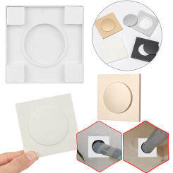 Ornament Self-adhesive Snap-on Panel Hardware Decorative Protective Reserved Hole Cover Vents Decor Cap Wall Wire Hole Covers