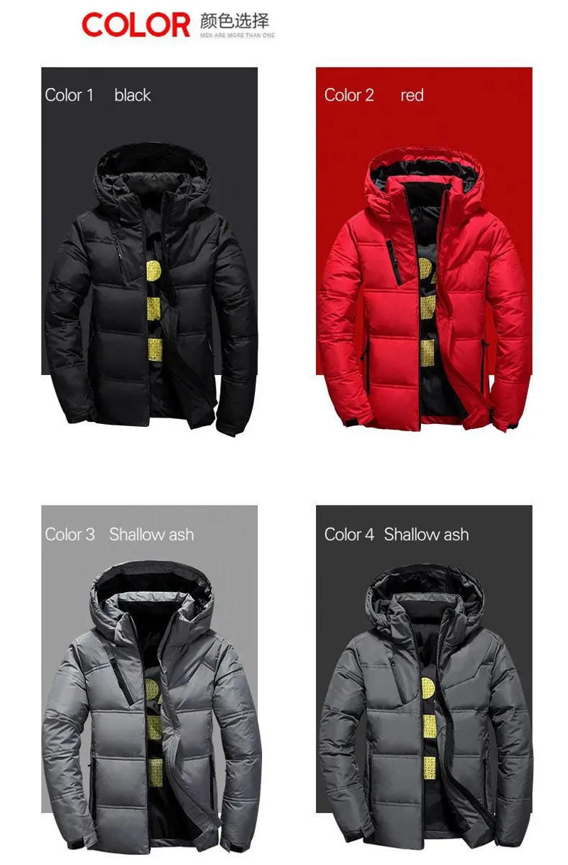 Description Picture 5 of itemMen's Parkas Long Sleeve Warm Long Sleeve Hooded Coat Thick Winter Zipper Loose Streetwear Fashion Male Jacket