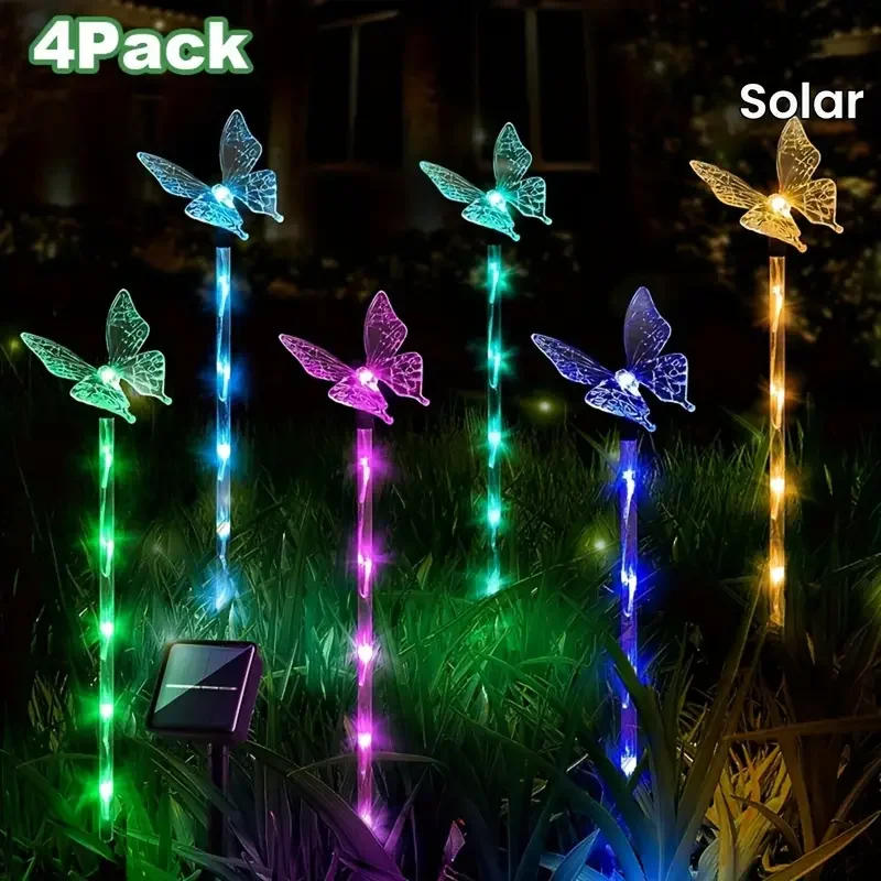 Description Picture 3 of item4 Pack Solar Butterfly Garden Lights LED Outdoor Decorative Lighting for Gardens Lawns Courtyards Walkways and Landscape Decor