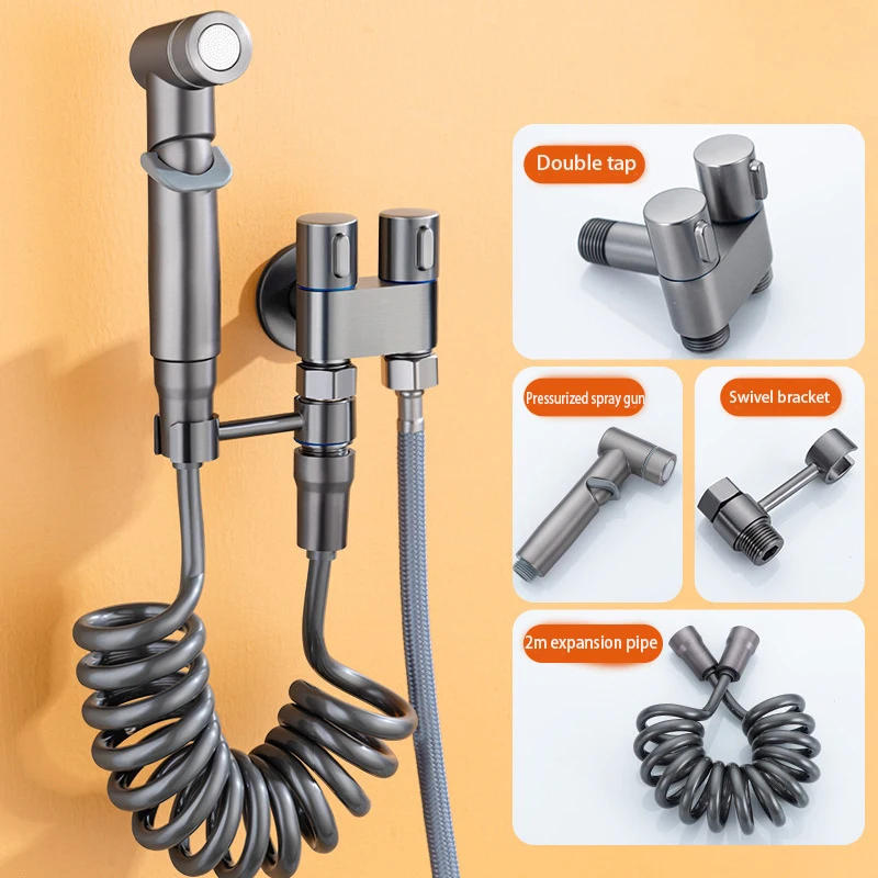 Description Picture 3 of itemHygienic Shower for Bathroom Toilet Bidet Shower Head Double Outlet Angle Valve of Bathroom Accessories Bidet Toilet Seat