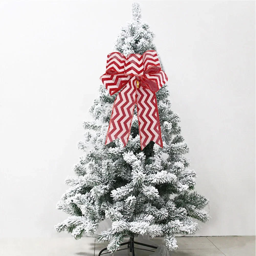Description Picture 3 of itemRed Christmas Ribbon Bows Hanging Decorations 24*19cm Bowknot Gift Christmas Tree Ornaments Xmas Party Decor New Year 2024