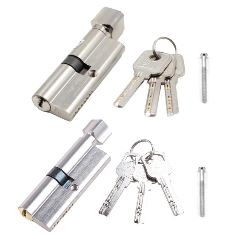 Description Picture 2 of itemKeyed Entry Door Lock Cylinder Lockset with 3 Keys Anti-theft Entrance Door Lock Single Open Lock Cylinder for Home