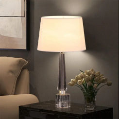 Modern Crystal Table Lamp Living Room Bedroom Bedside Table Remote Control Desk Lamp Room Decoration LED Light Fixture