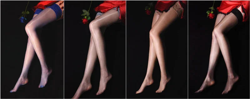 Description Picture 5 of itemSexy Aurora Women 1D Ultra Thin Stockings Shiny Magical Lace Top Female Elastic Stocking Non-slip Silicone Hosiery Club Dance