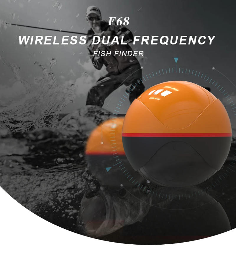 Description Picture 4 of itemErchang F68 Wireless Fish Finder Depth Echo Sounder Dual Frequency Sonar Alarm Transducer Fishfinder IOS&Android With GPS