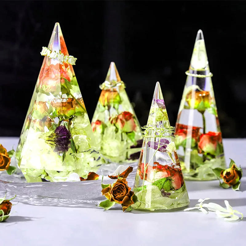 Description Picture 3 of itemCone Ring Holder Silicone Molds for Epoxy Resin Jewelry Display Storage Mold for DIY Candle Making Home Decoration Casting Tools